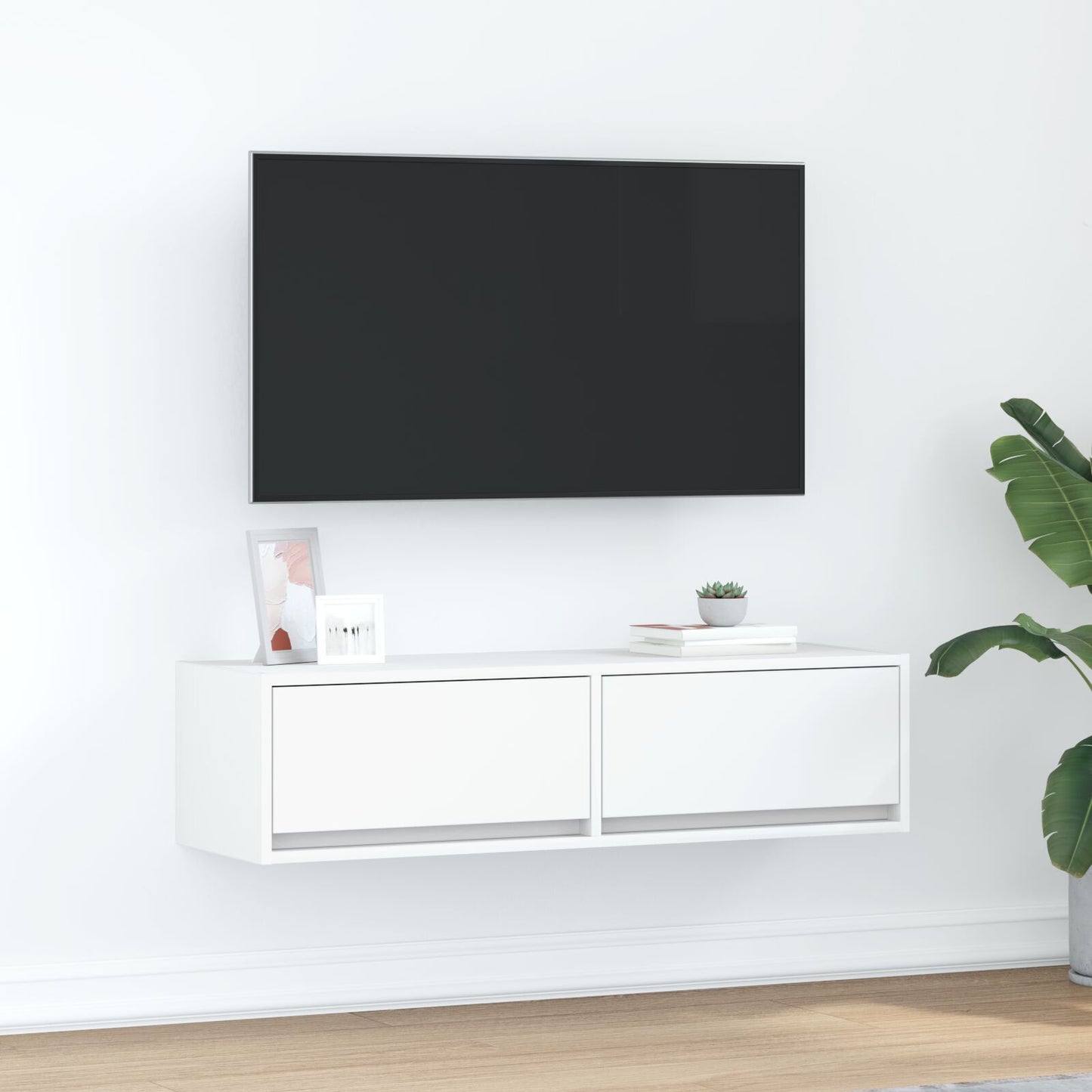 TV Cabinet with Drawer White 100 x 31 x 25.5 cm Engineered wood