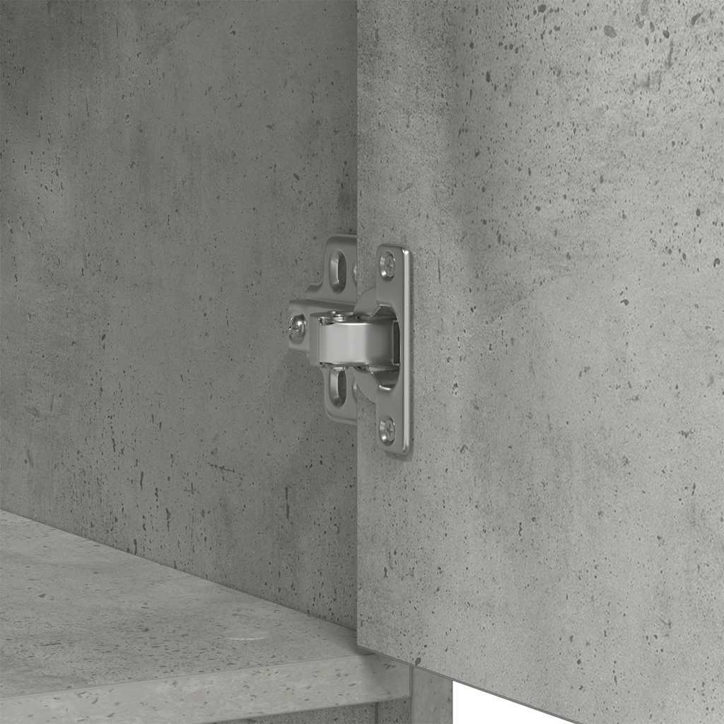 Sideboard with Drawer Concrete Grey 80x34x76 cm Engineered Wood