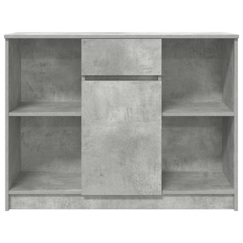 Sideboard with Drawer Concrete Grey 101x35x76 cm Engineered Wood