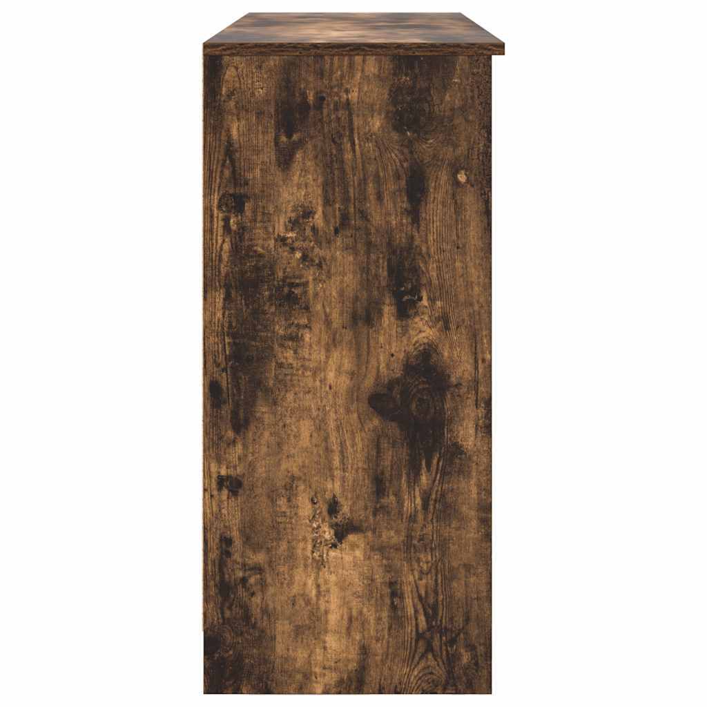 Sideboard with Drawer Smoked Oak 101x35x76 cm Engineered Wood