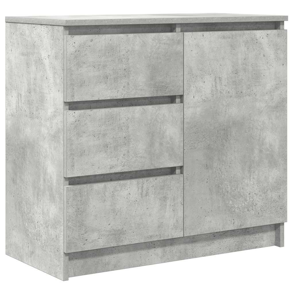 Sideboard with Drawer Concrete Grey 71x35x65 cm Engineered Wood