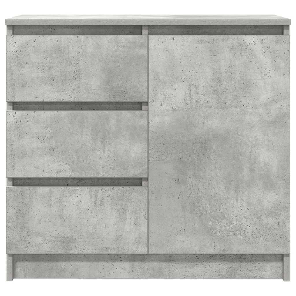 Sideboard with Drawer Concrete Grey 71x35x65 cm Engineered Wood
