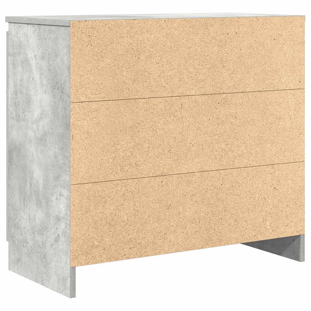Sideboard with Drawer Concrete Grey 71x35x65 cm Engineered Wood