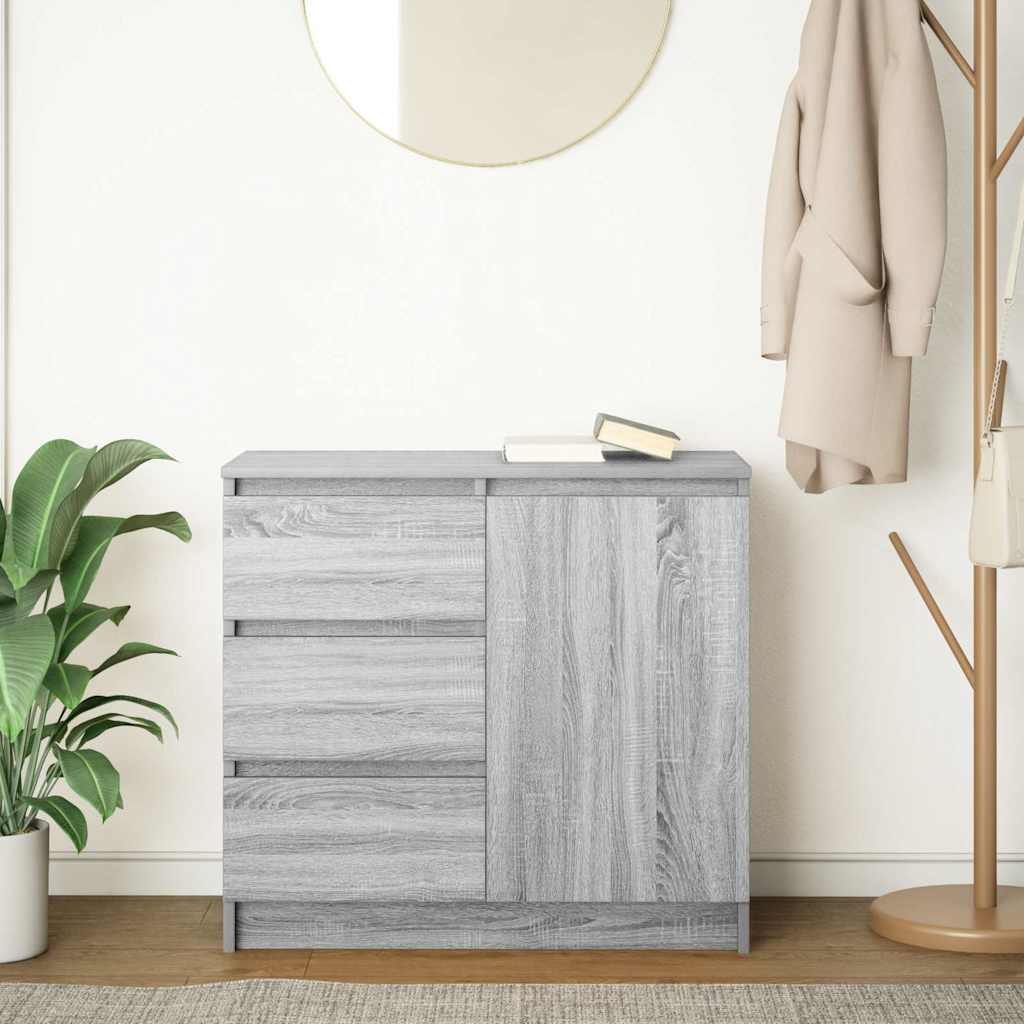 Sideboard with Drawer Grey Sonoma 71x35x65 cm Engineered Wood