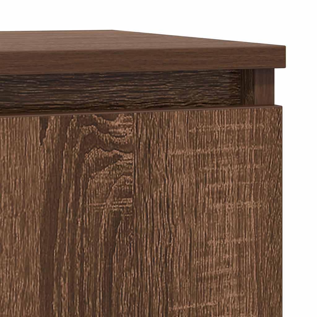 Sideboard with Drawer Brown Oak 71x35x65 cm Engineered Wood