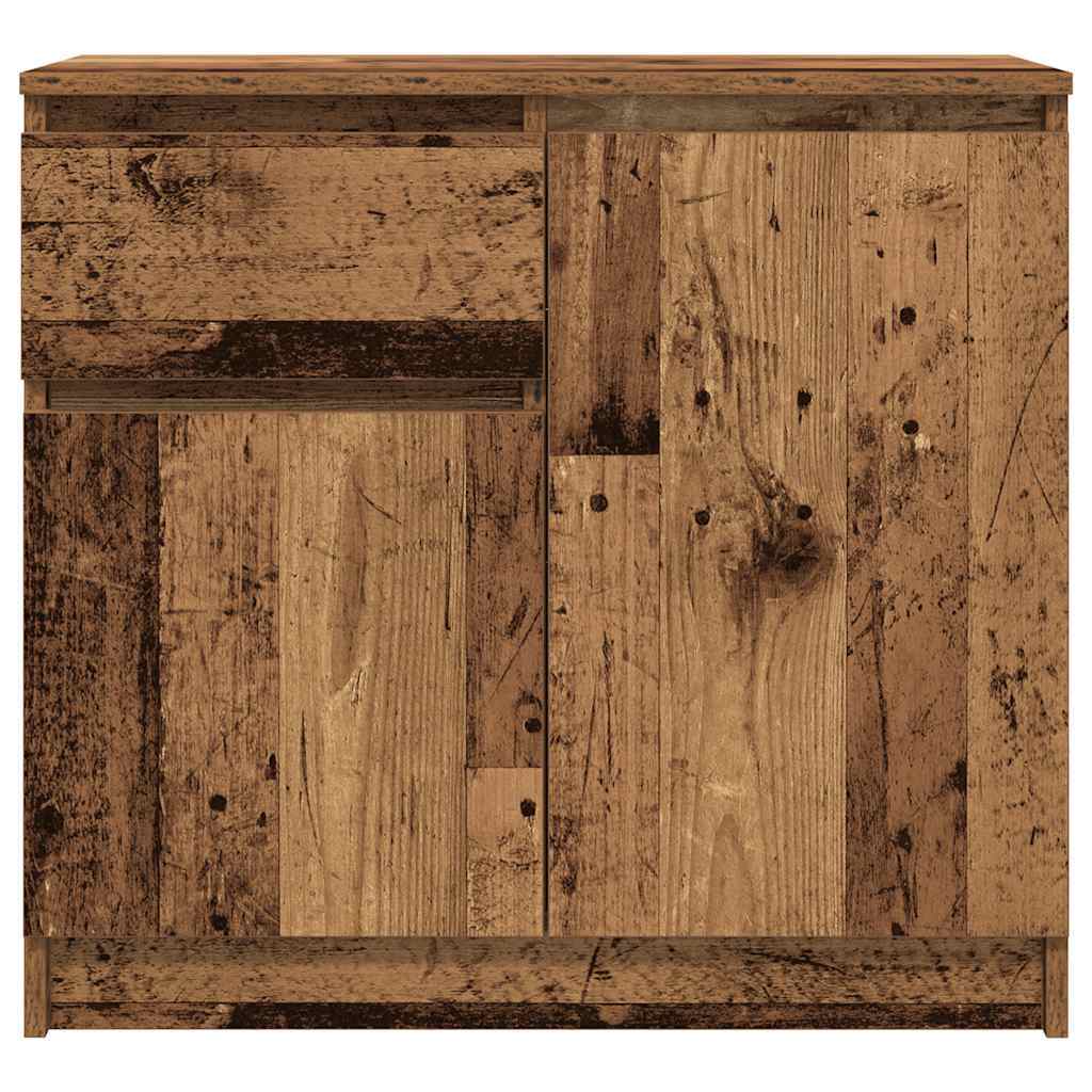 Sideboard with Drawer Old Wood 71x35x65 cm Engineered Wood