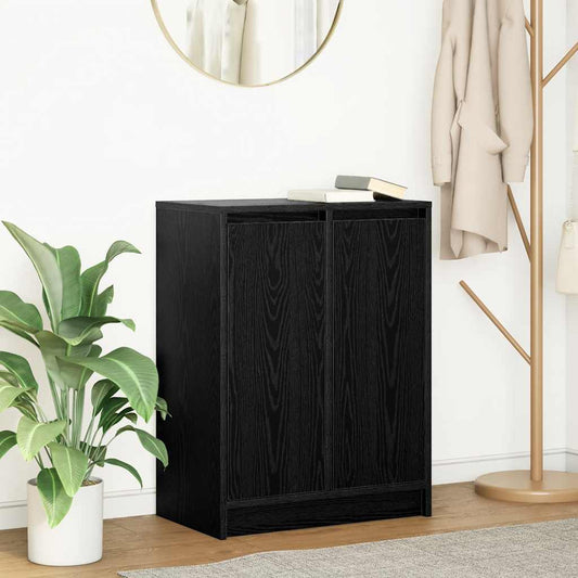 Sideboard Black Oak 57x34x76 cm Engineered Wood