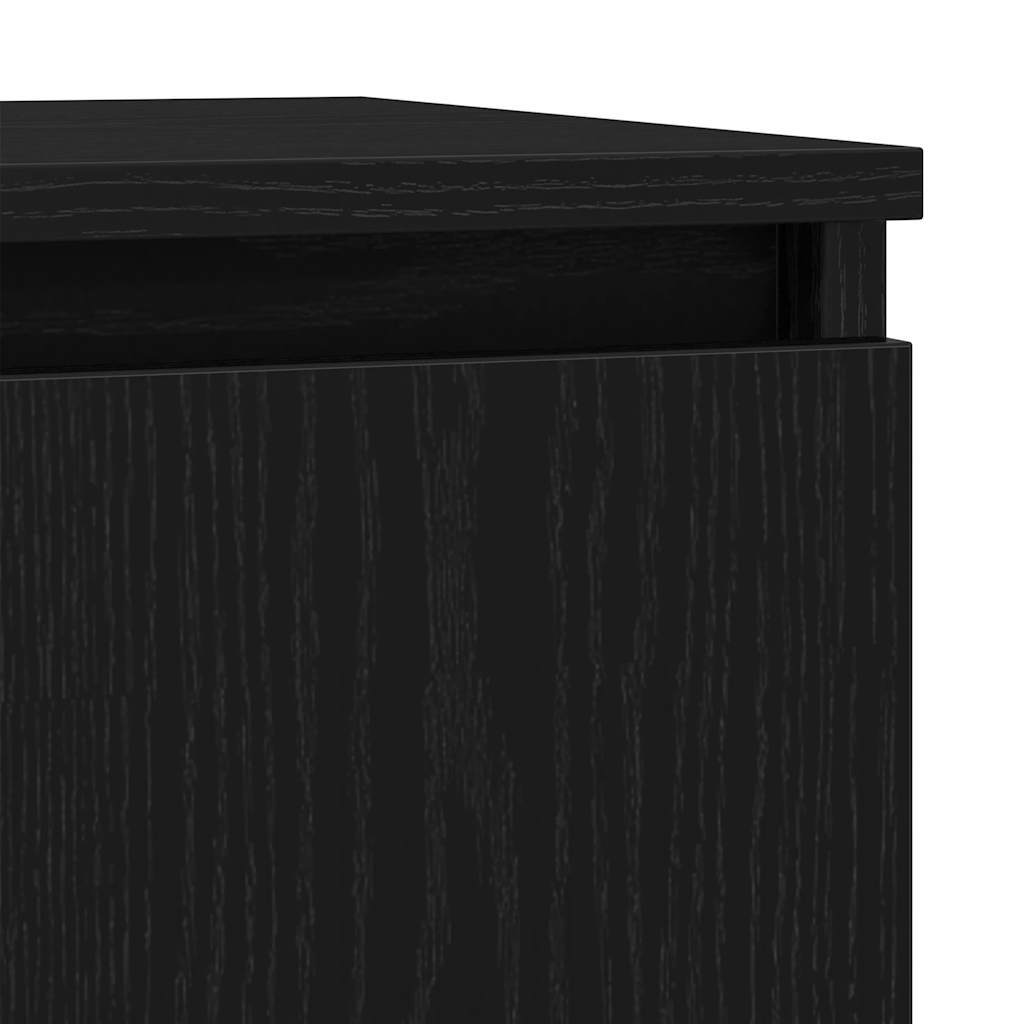 Sideboard Black Oak 57x34x76 cm Engineered Wood