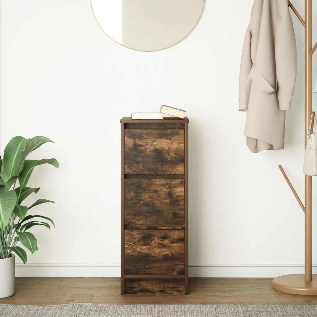 Sideboard Smoked Oak 29.5x34x76 cm Engineered Wood