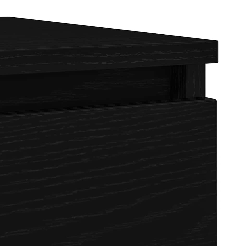 Sideboard Black Oak 37.5x35x99 cm Engineered Wood