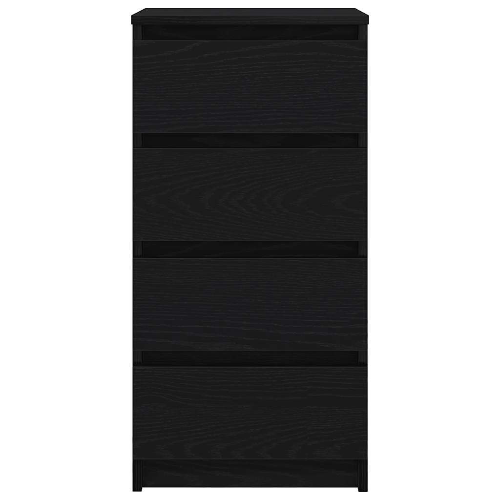 Sideboard Black Oak 37.5x35x76 cm Engineered Wood