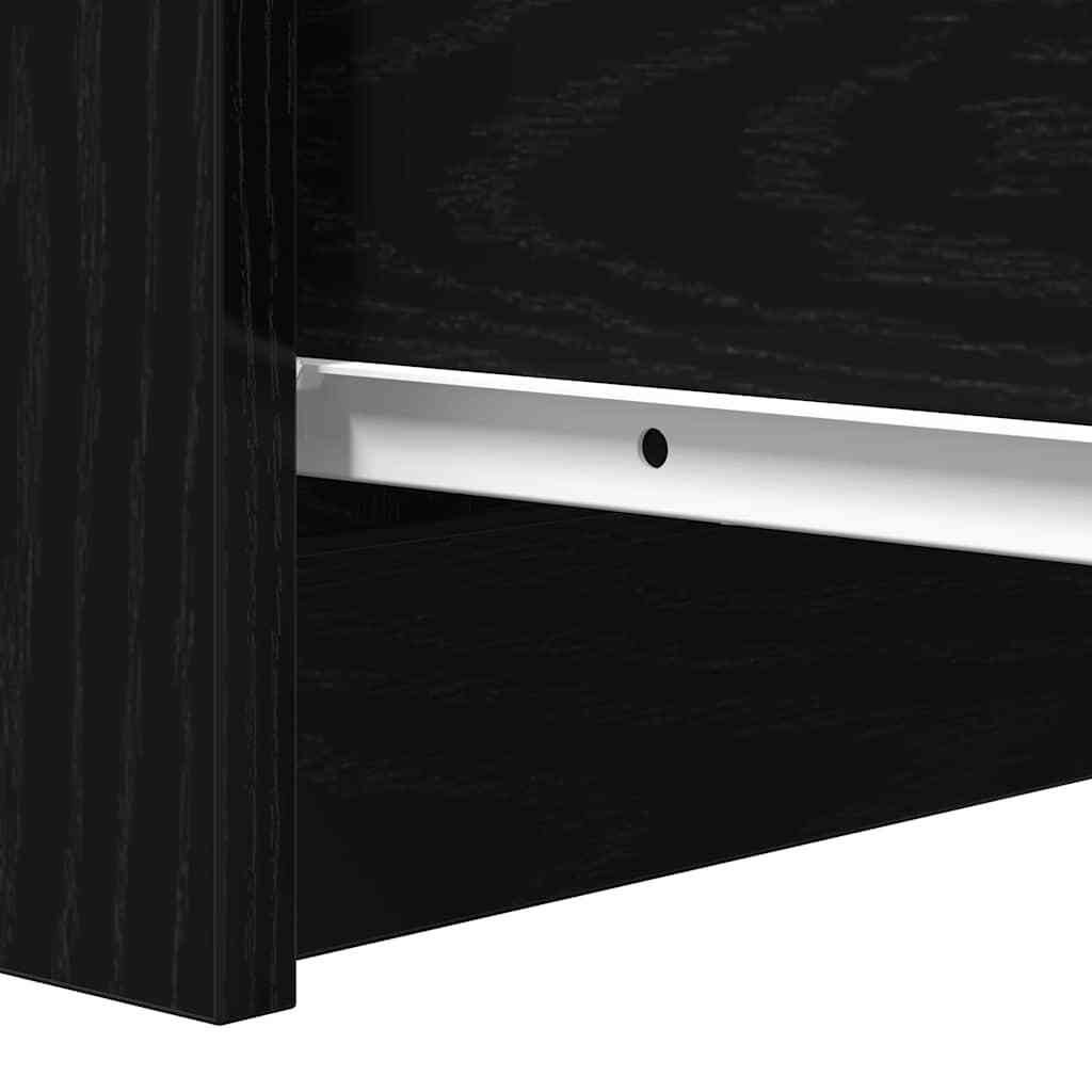 Sideboard Black Oak 37.5x35x76 cm Engineered Wood