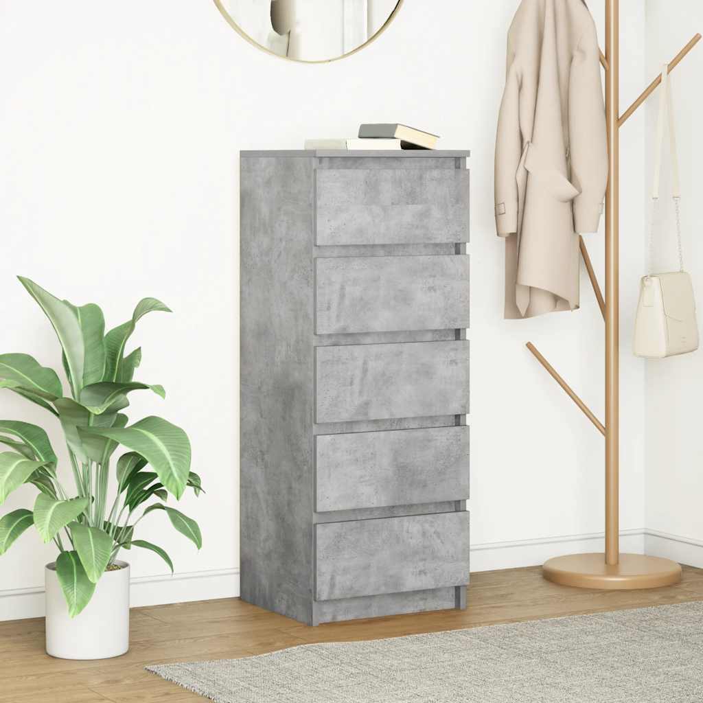 Sideboard with Drawers Concrete Grey 37.5x35x99 cm Engineered Wood