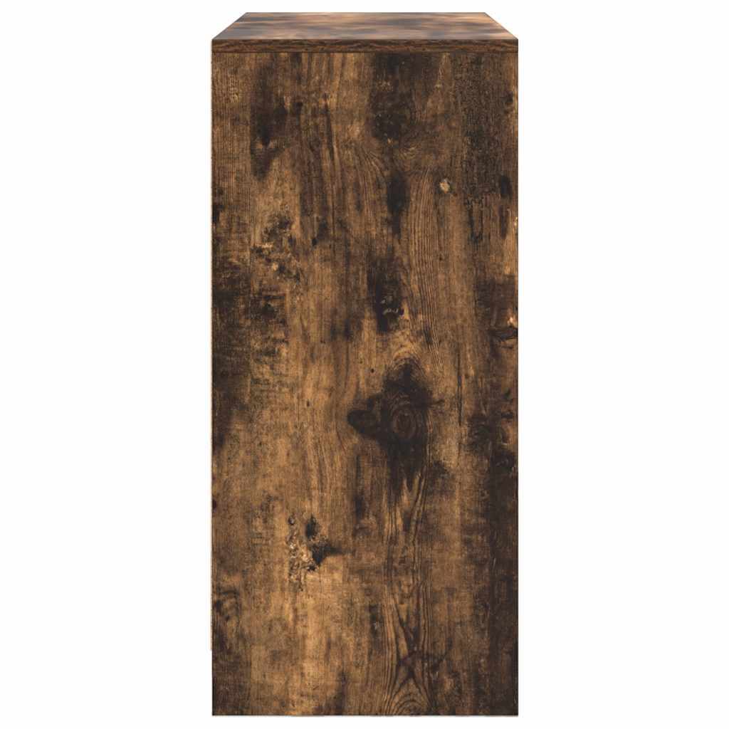 Sideboard with Drawers and Doors Smoked Oak 70.5x34x74.5 cm