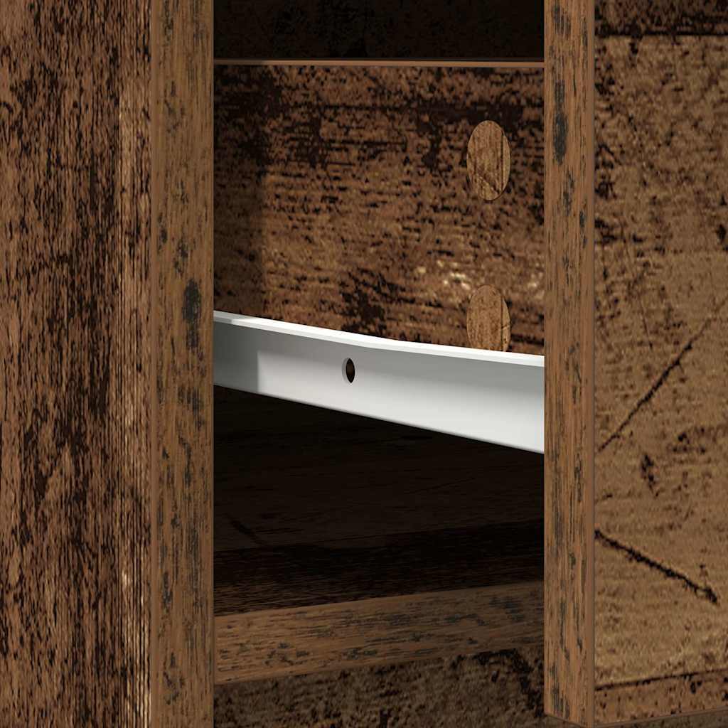 Sideboard with Drawers and Doors Old Wood 70.5x34x74.5 cm