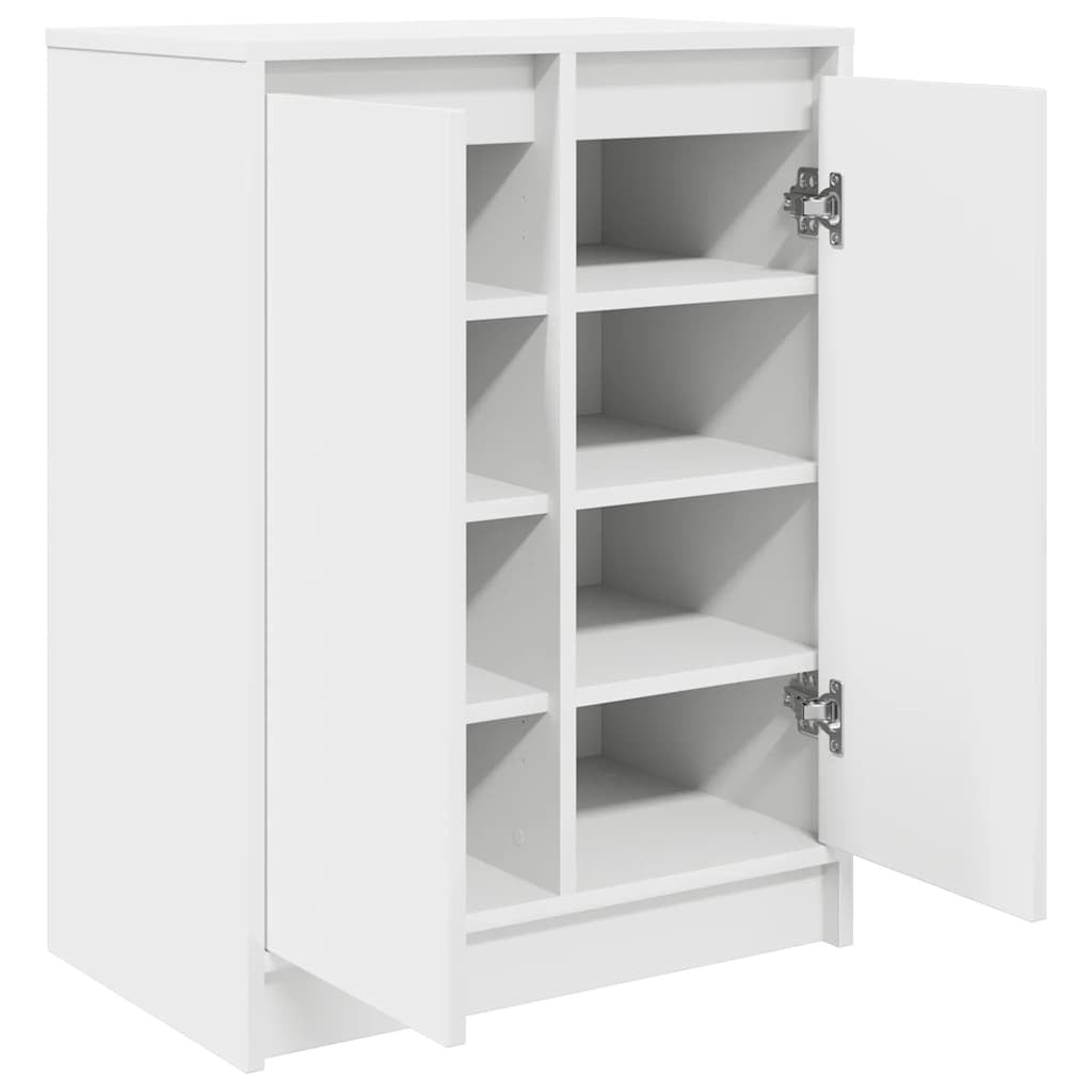 Shoe Cabinet White 57x34x76 cm Engineered Wood