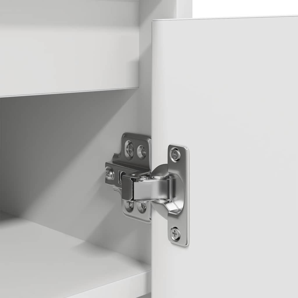 Shoe Cabinet White 57x34x76 cm Engineered Wood