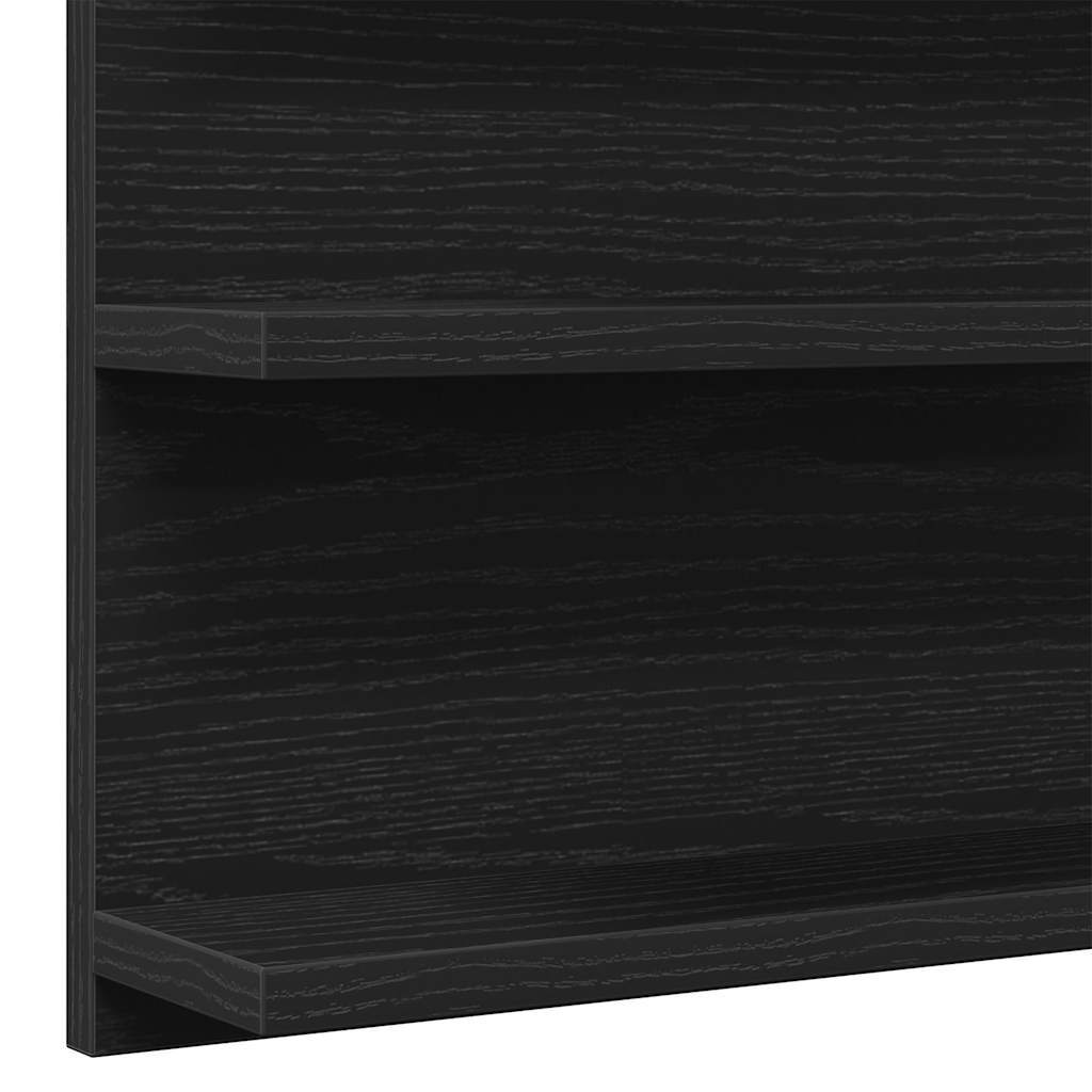 Bathroom Mirror Cabinet Black Oak 90x11x45 cm Engineered Wood