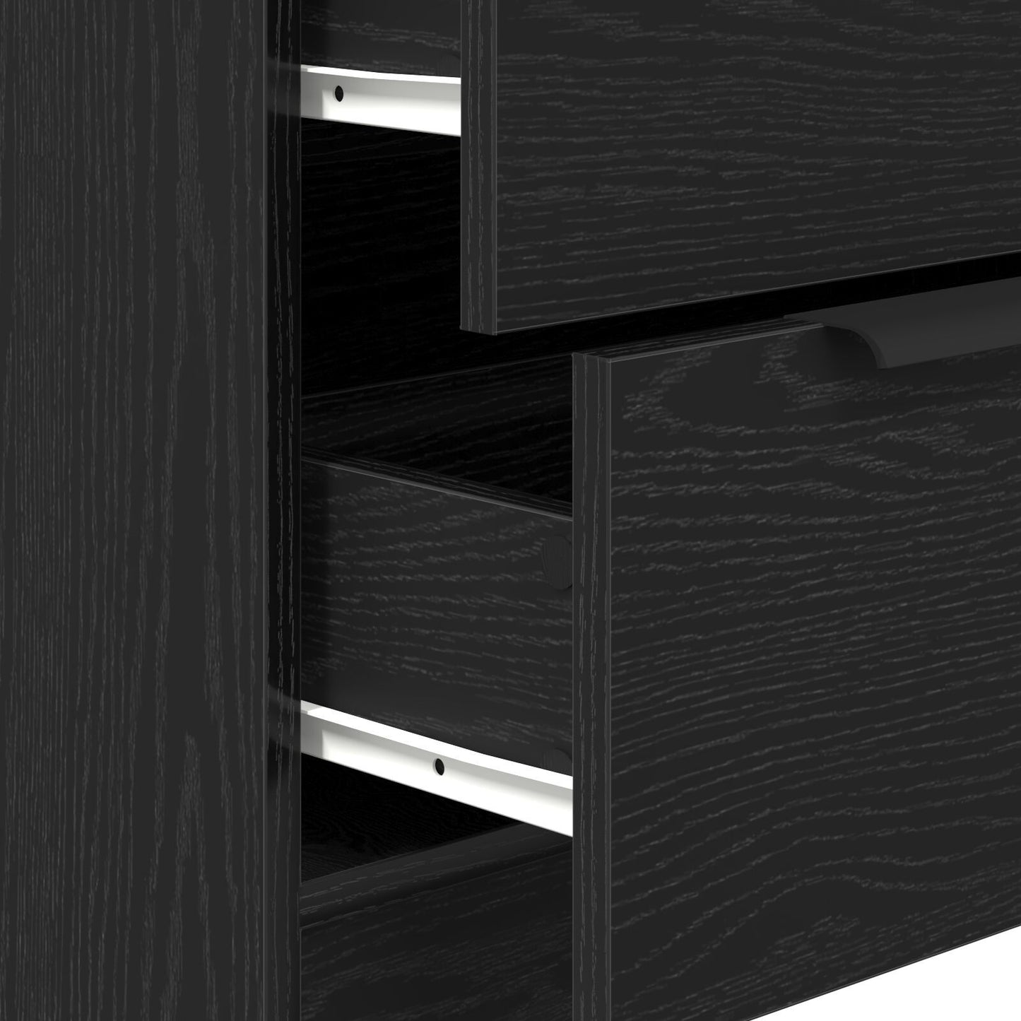 Sideboard with Drawer Black Oak 60 x 30 x 70 cm Engineered Wood