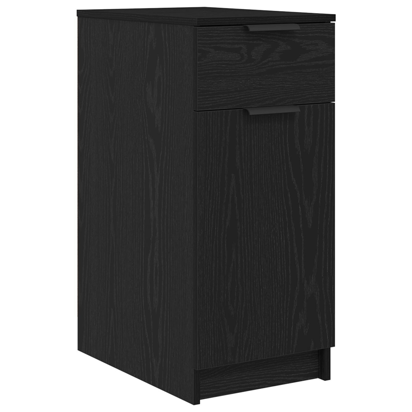 Office Cabinet Black Oak 33 x 50 x 75 cm Engineered Wood