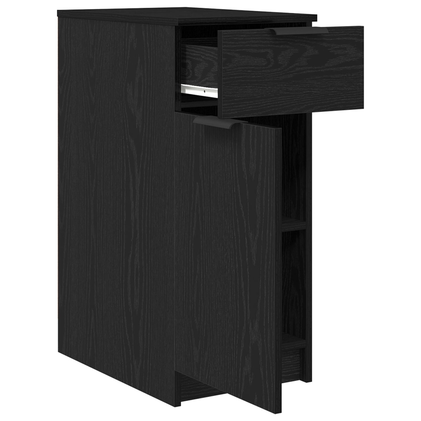 Office Cabinet Black Oak 33 x 50 x 75 cm Engineered Wood