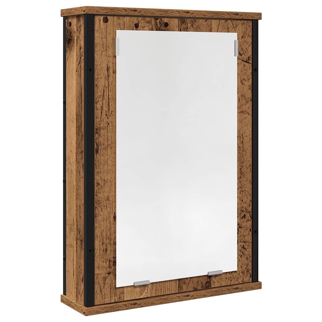 Bathroom Mirror Cabinet Old Wood 42x12x60 cm Engineered Wood