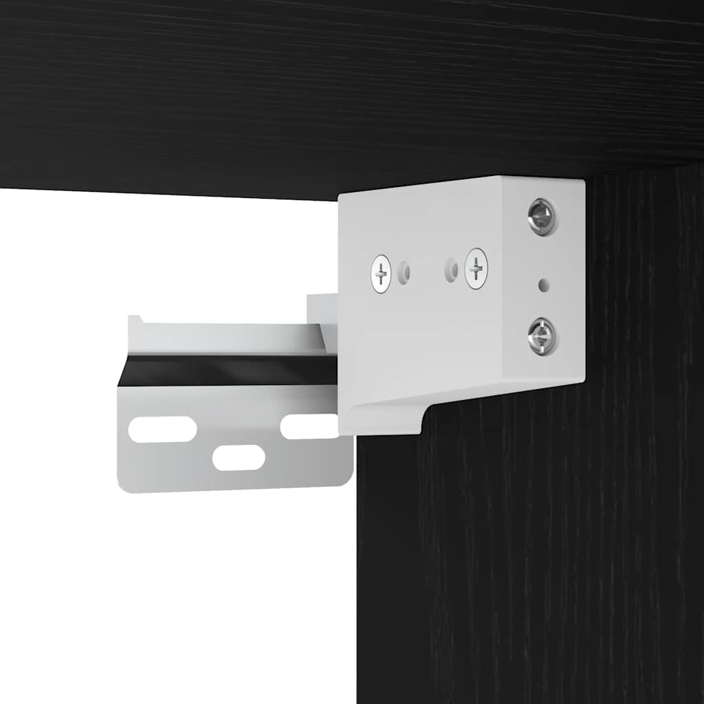 Bathroom Mirror Cabinet Black Oak 42x12x60 cm Engineered Wood