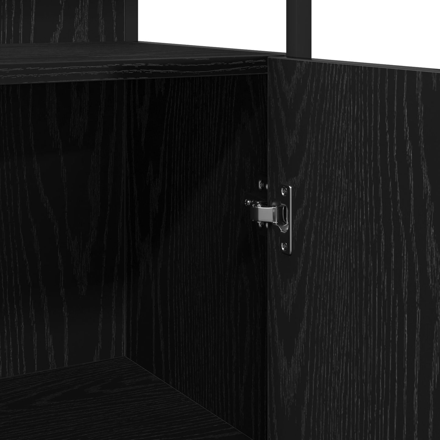 Bathroom Cabinet Black oak 33 x 33 x 185.5 cm Engineered Wood