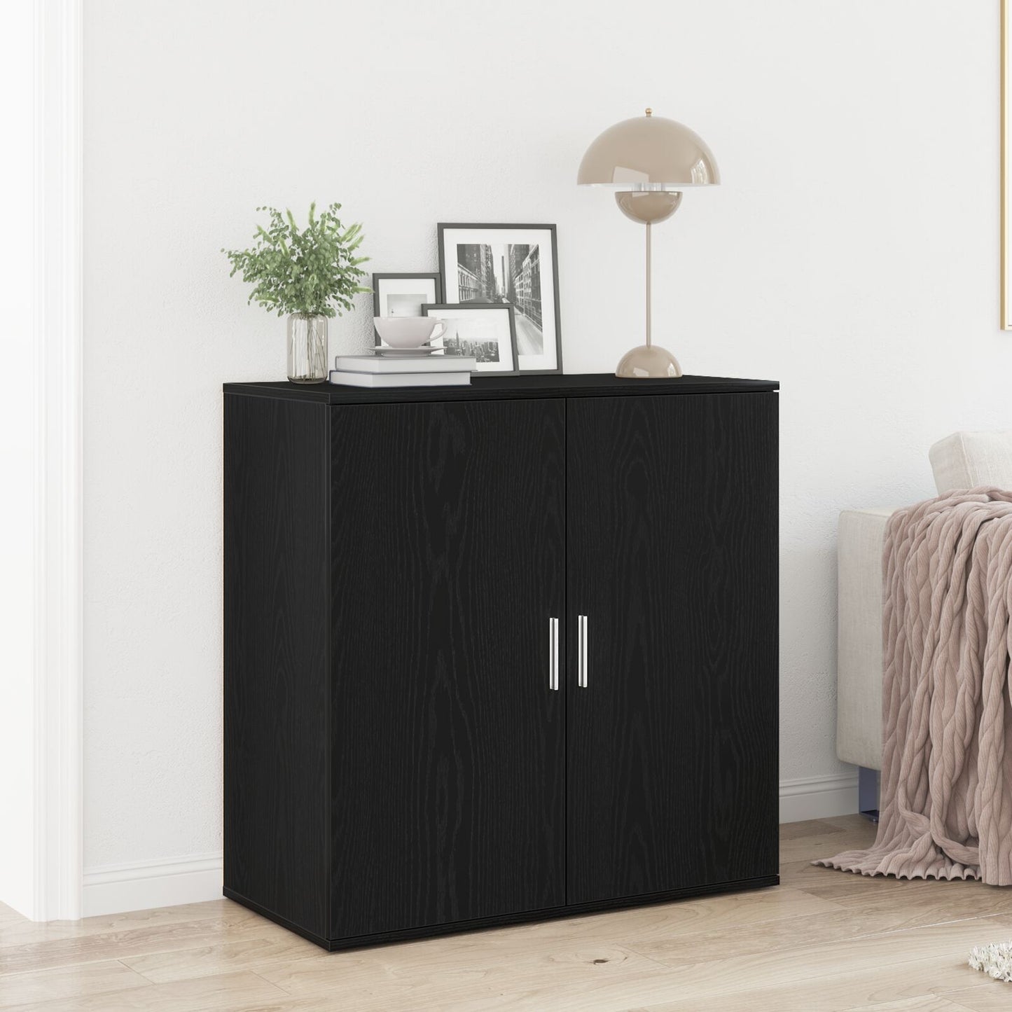 Sideboard Black oak 79 x 38 x 80 cm Engineered wood