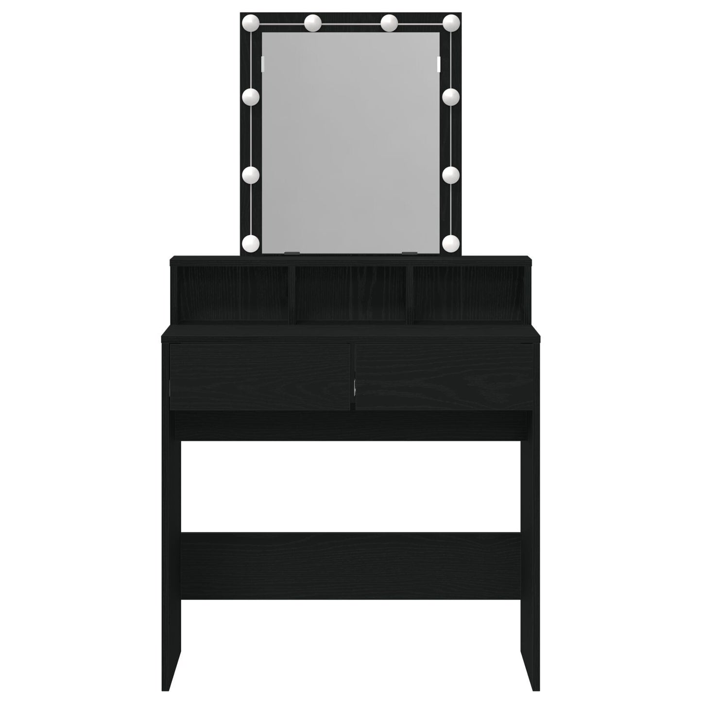 Dressing Table Black oak 80 x 41 x 144.5 cm Engineered wood
