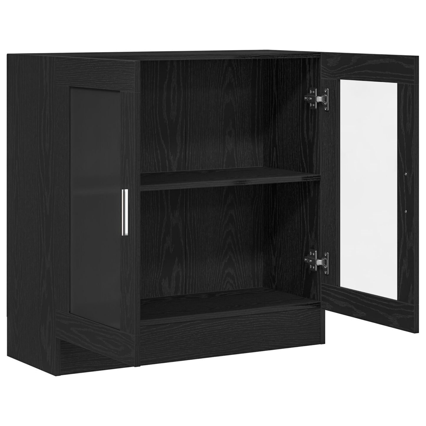 Book Cabinet Black oak 82.5 x 30.5 x 80 cm Engineered Wood
