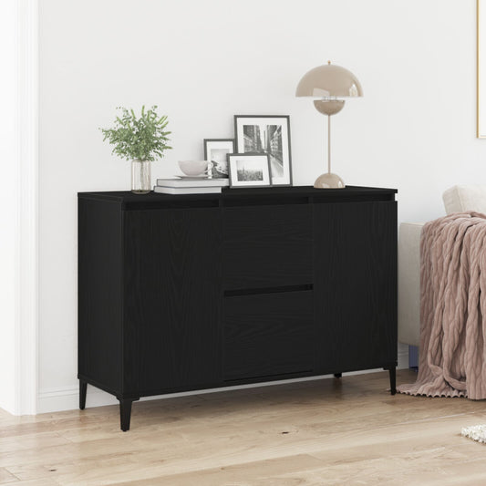 Sideboard with Drawer Black 104 x 35 x 70 cm Engineered wood