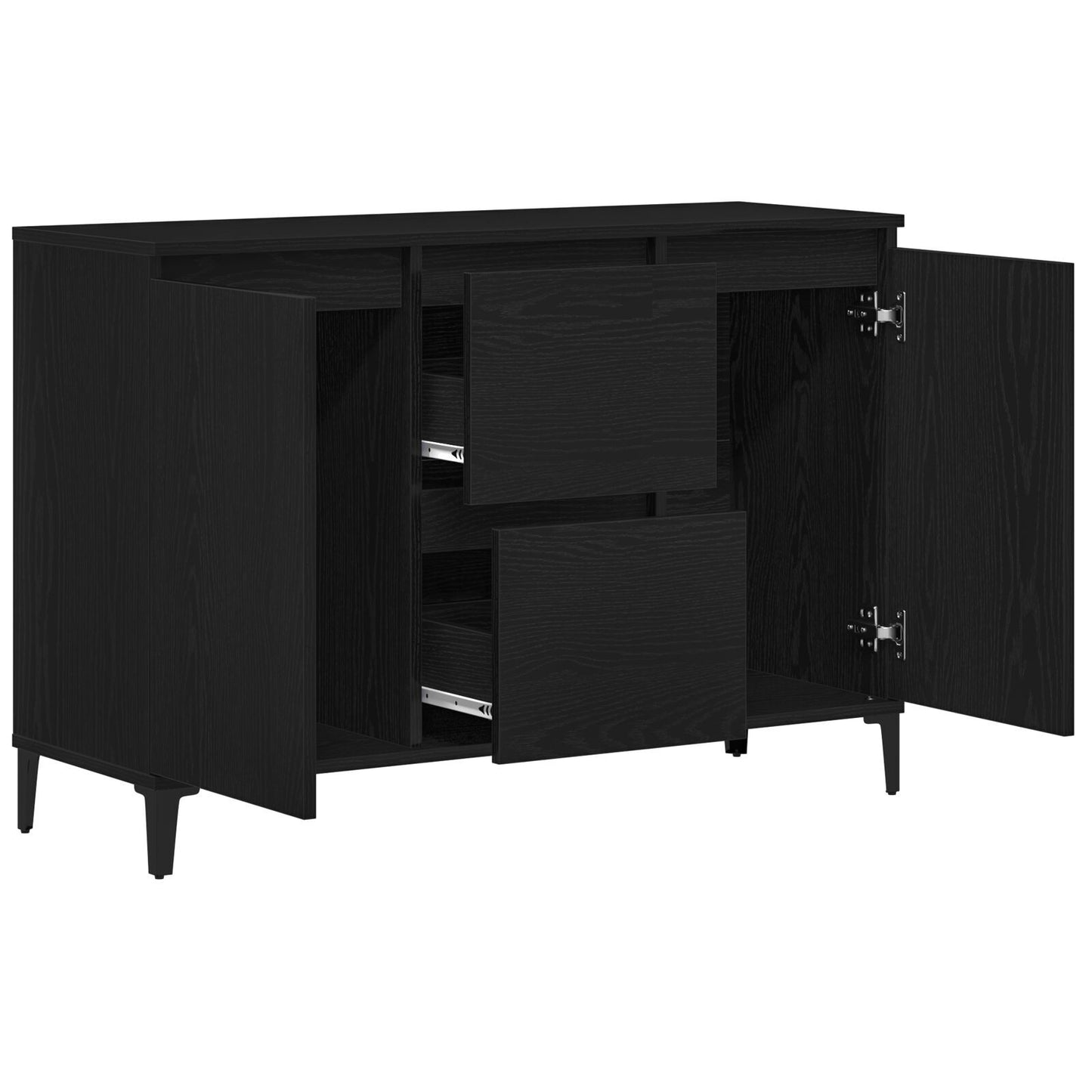Sideboard with Drawer Black 104 x 35 x 70 cm Engineered wood