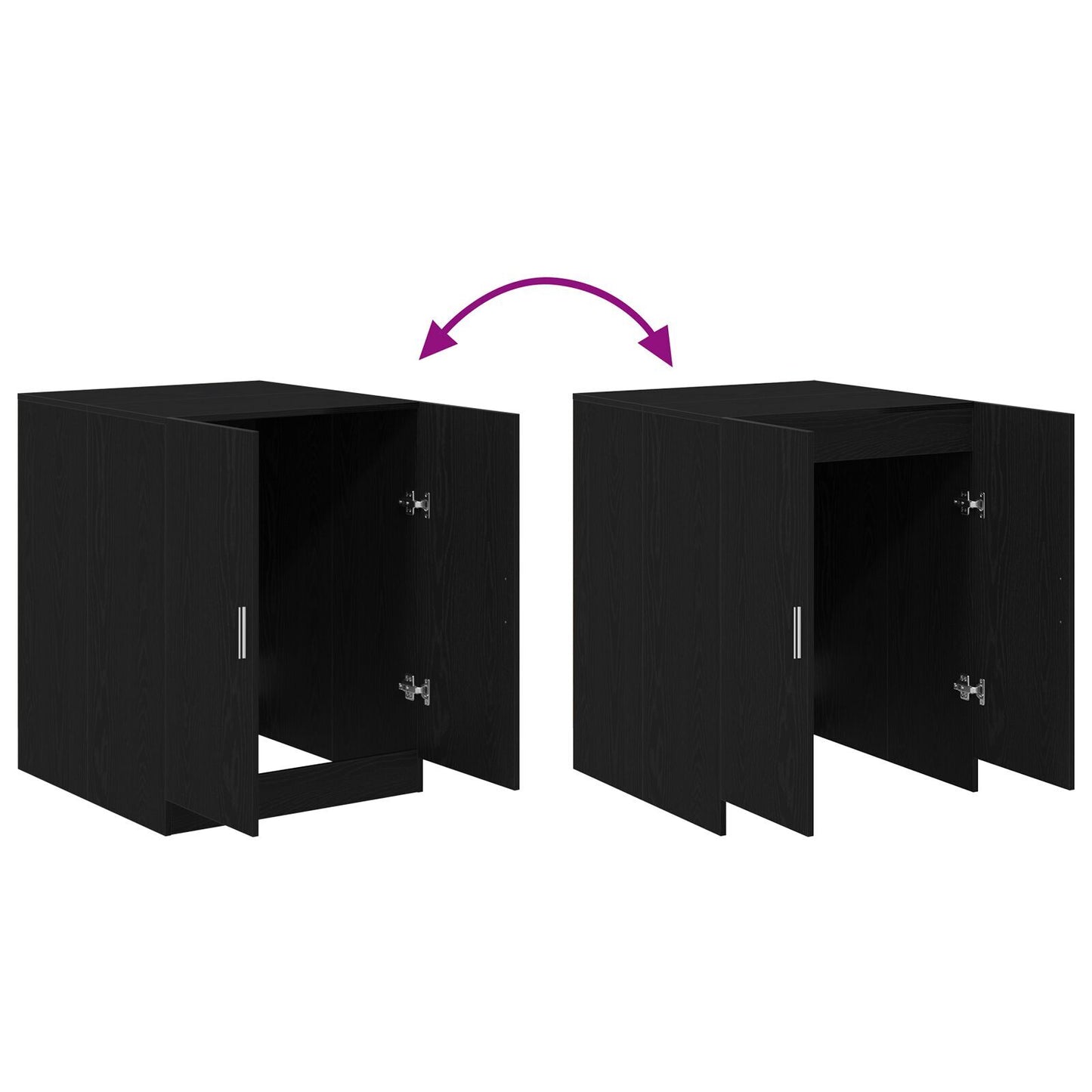 Washing Machine Cabinet Black oak 70.5 x 71.5 x 91.5 cm