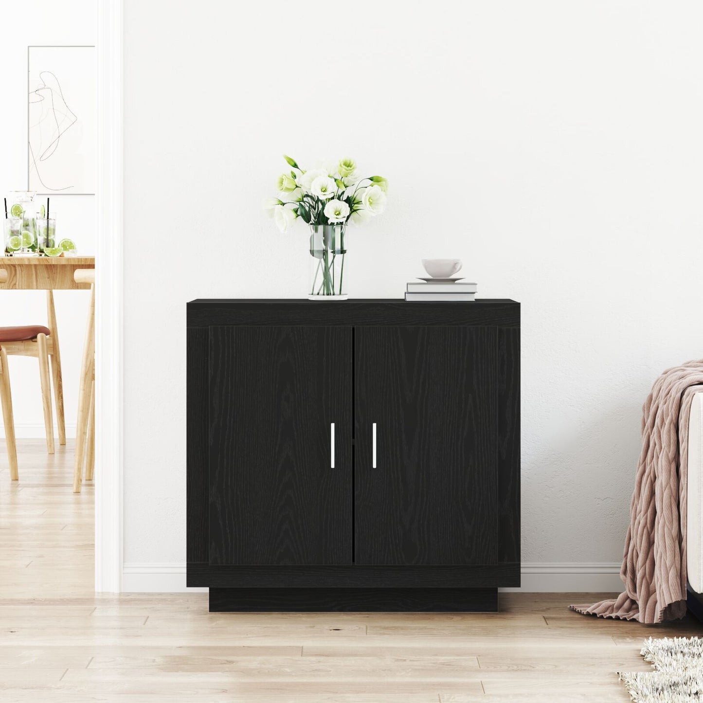 Sideboard Black 80 x 40 x 75 cm Engineered wood