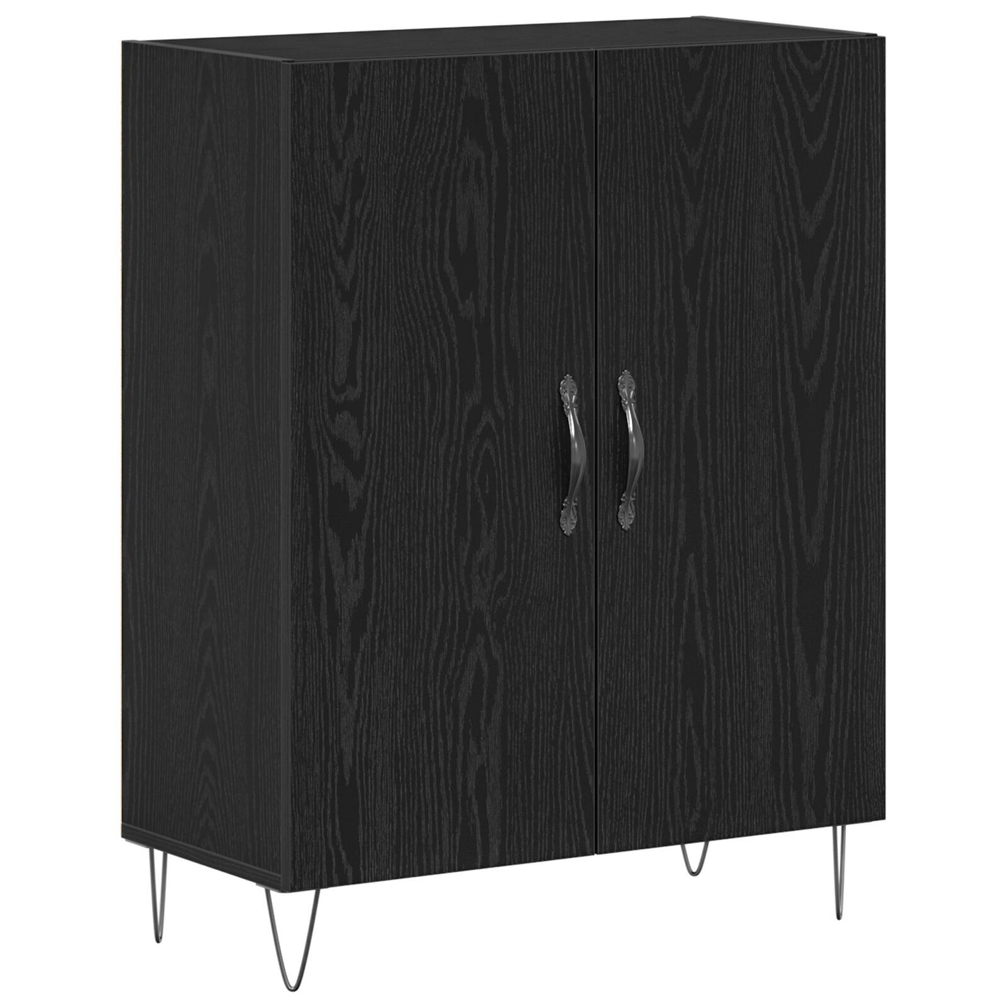 Sideboard Black oak 69.5 x 34 x 90 cm Engineered wood