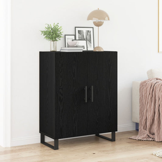 Sideboard Black oak 69.5 x 34 x 90 cm Engineered wood