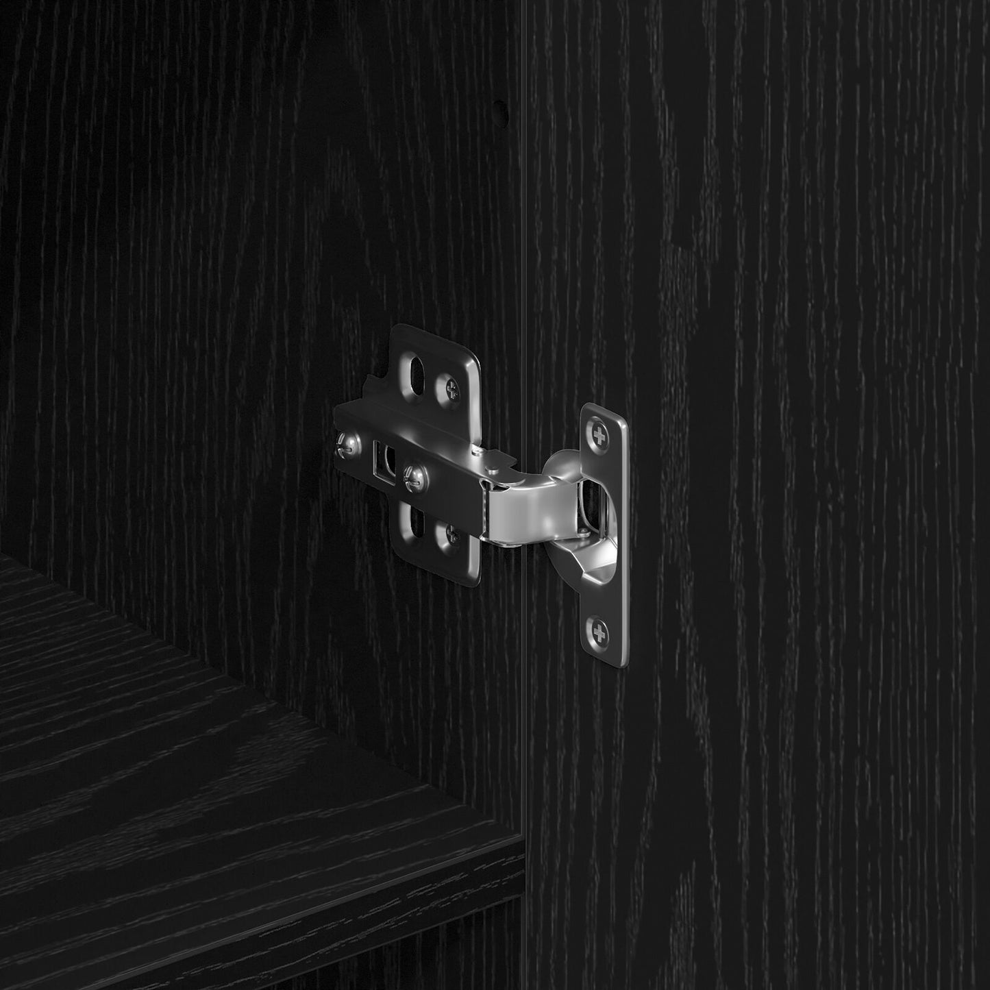 Sideboard Black oak 69.5 x 34 x 90 cm Engineered wood