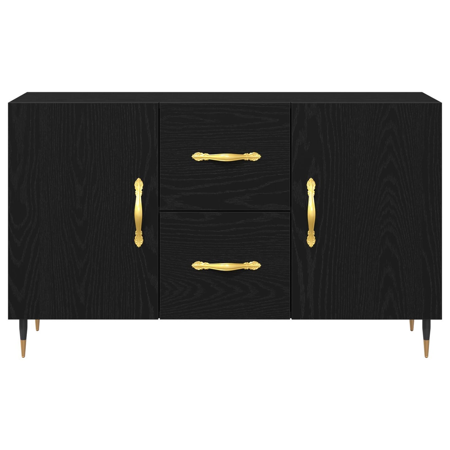 Sideboard Black oak 100 x 36 x 60 cm Engineered wood