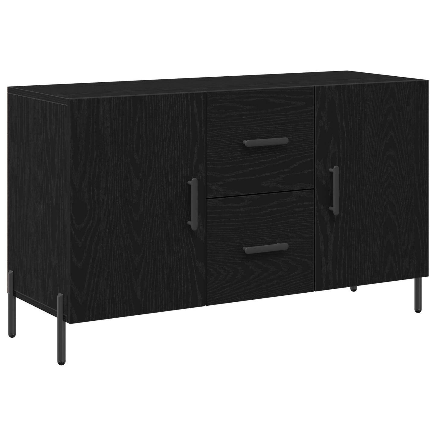 Sideboard Black oak 100 x 36 x 60 cm Engineered wood