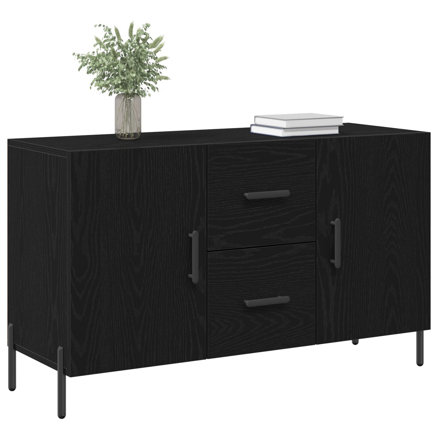 Sideboard Black oak 100 x 36 x 60 cm Engineered wood