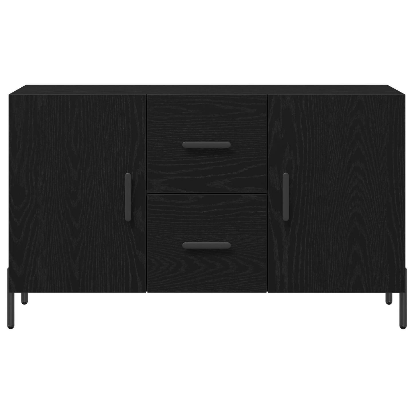 Sideboard Black oak 100 x 36 x 60 cm Engineered wood