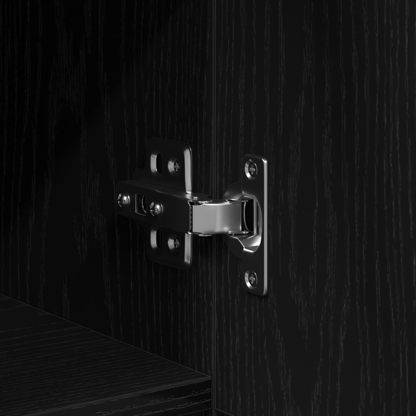 Sideboard Black oak 100 x 36 x 60 cm Engineered wood