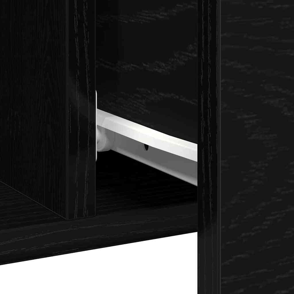 Sideboard Black oak 100 x 36 x 60 cm Engineered wood