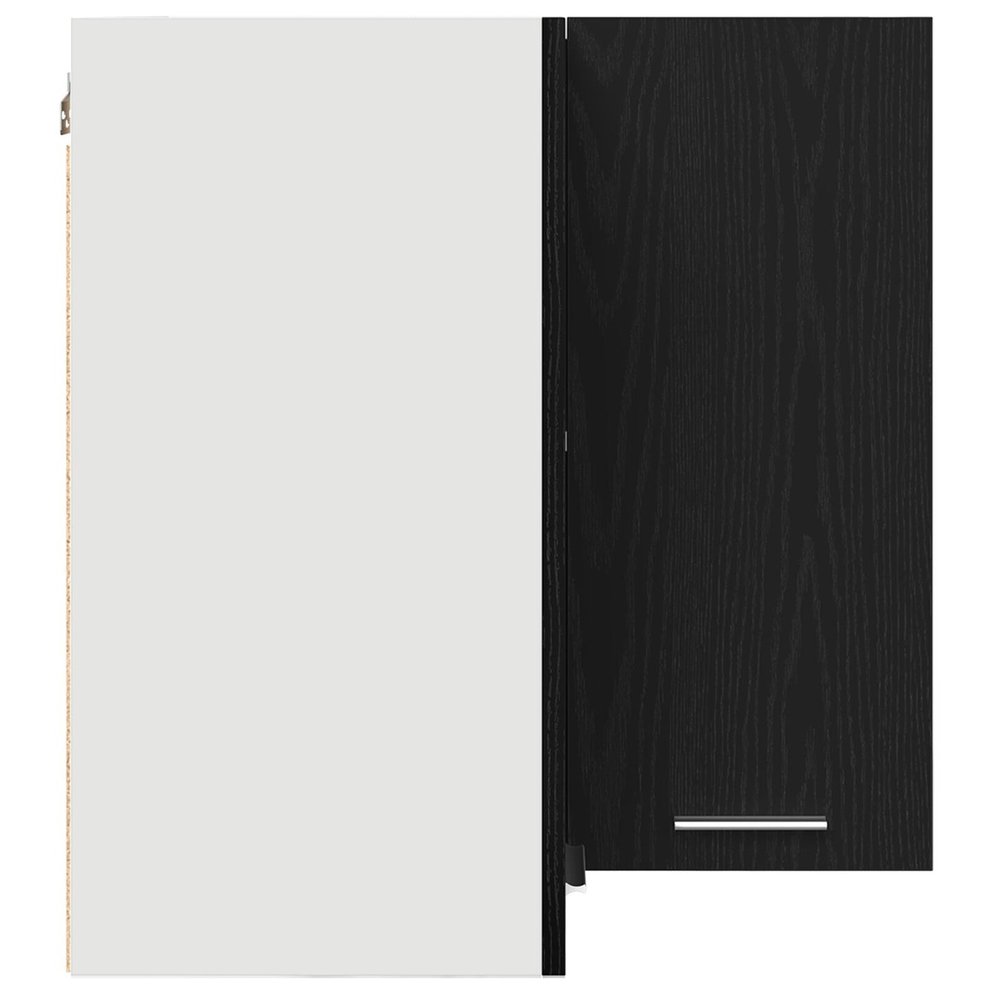 Hanging Corner Cabinet with Shelf Black oak 57 x 57 x 60 cm