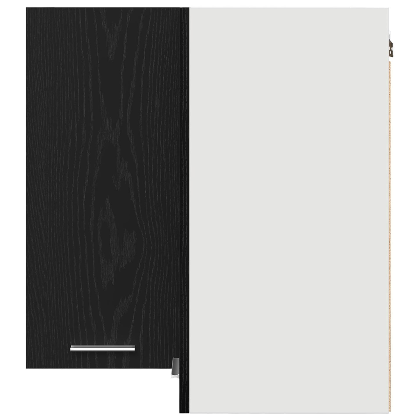 Hanging Corner Cabinet with Shelf Black oak 57 x 57 x 60 cm