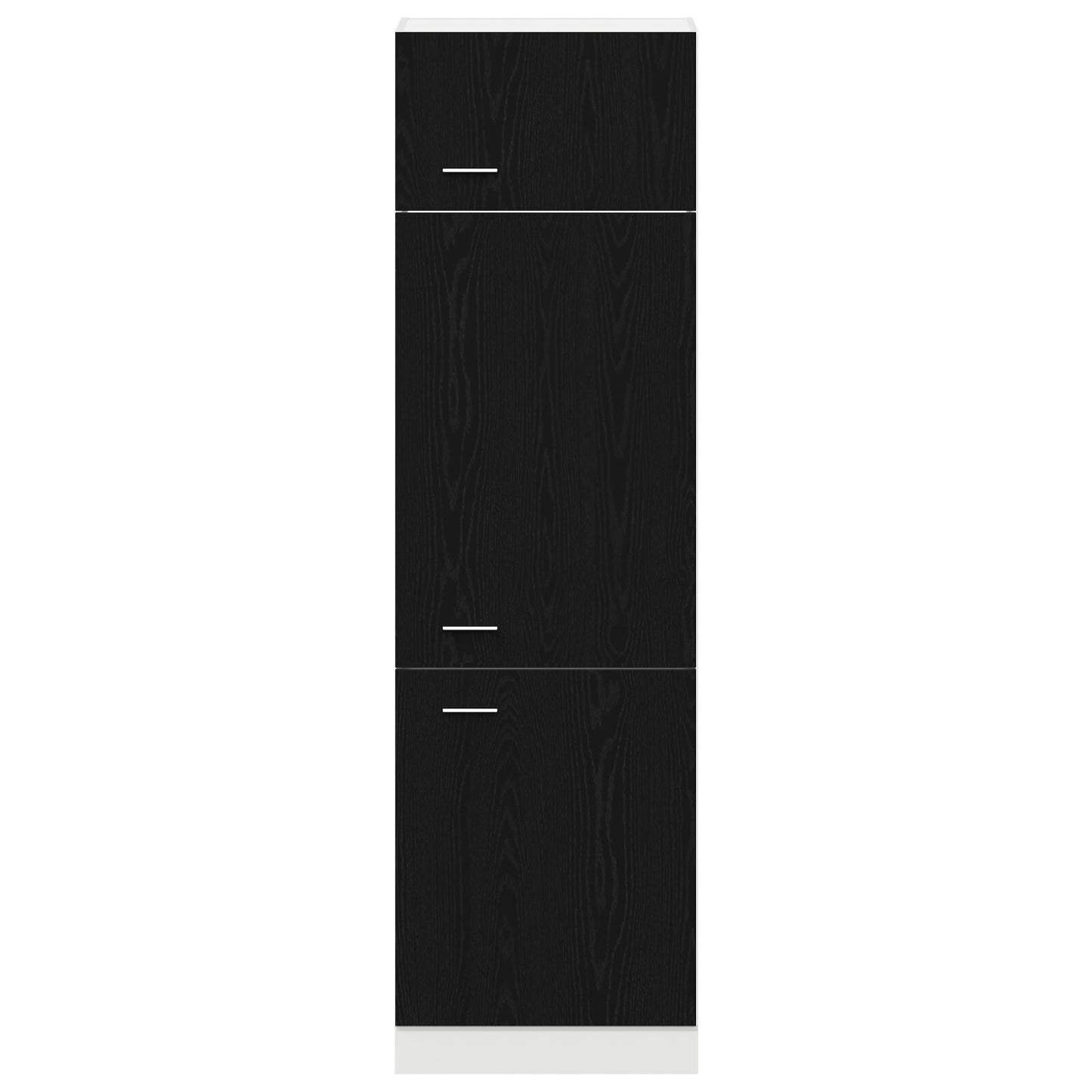 Fridge Cabinet Black oak 60 x 57 x 207 cm Engineered wood