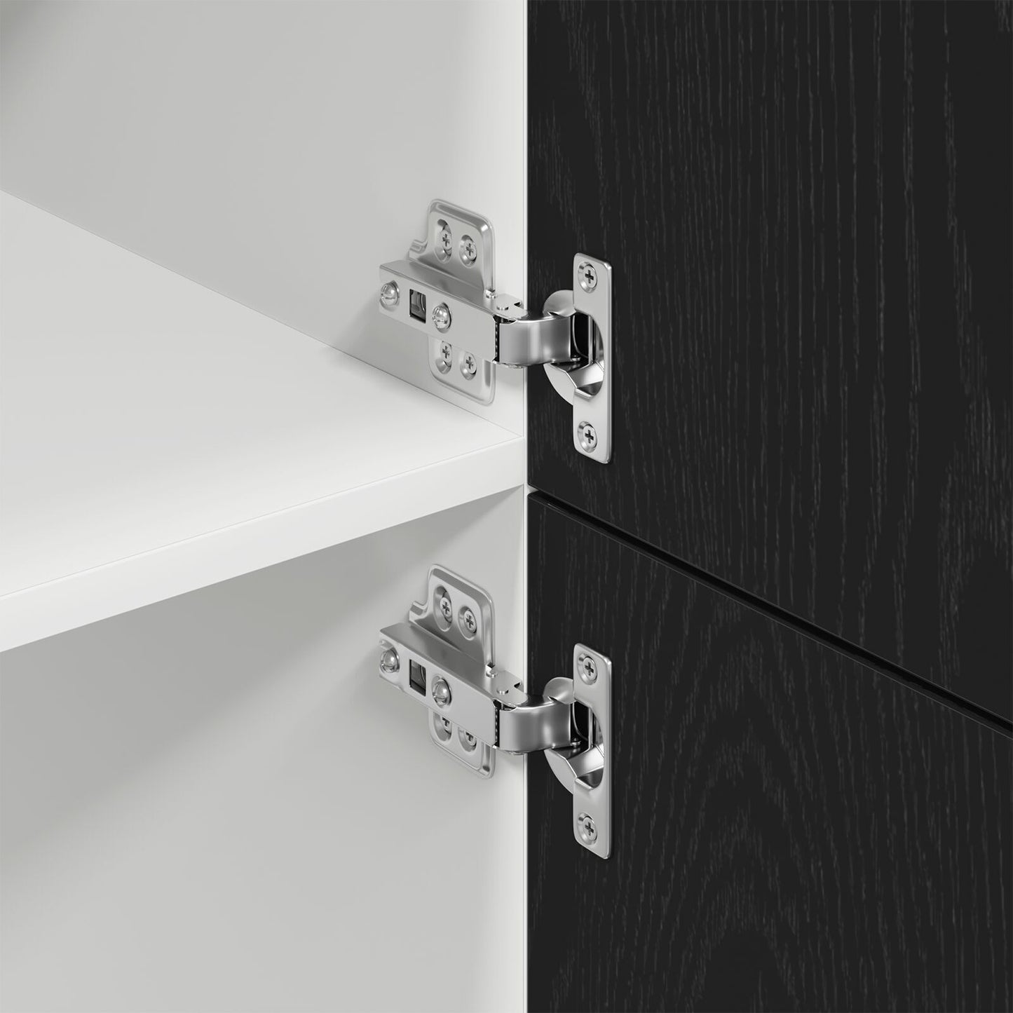 Fridge Cabinet Black oak 60 x 57 x 207 cm Engineered wood