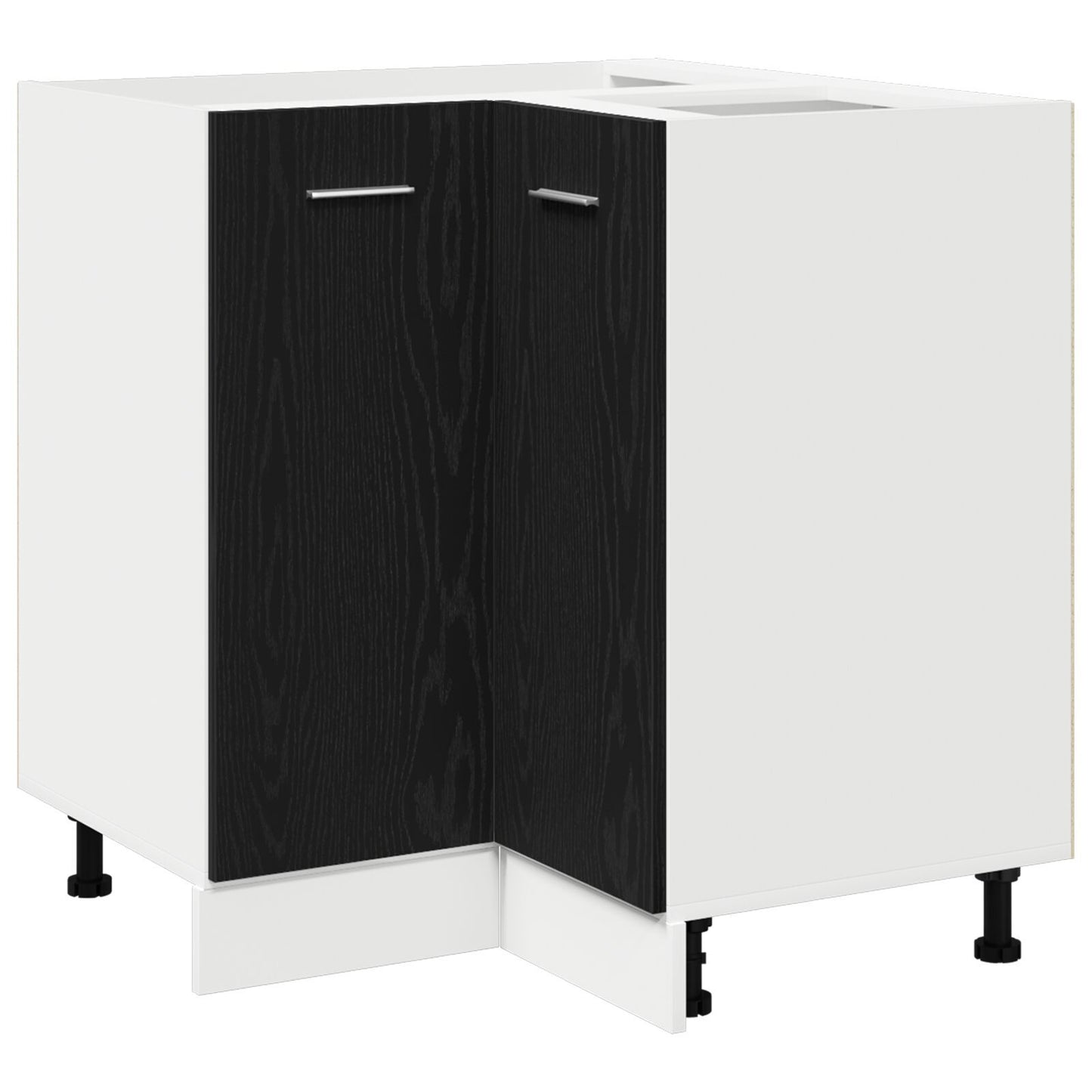 Corner Bottom Cabinet Riga Black oak 75.5 x 75.5 x 81.5 cm