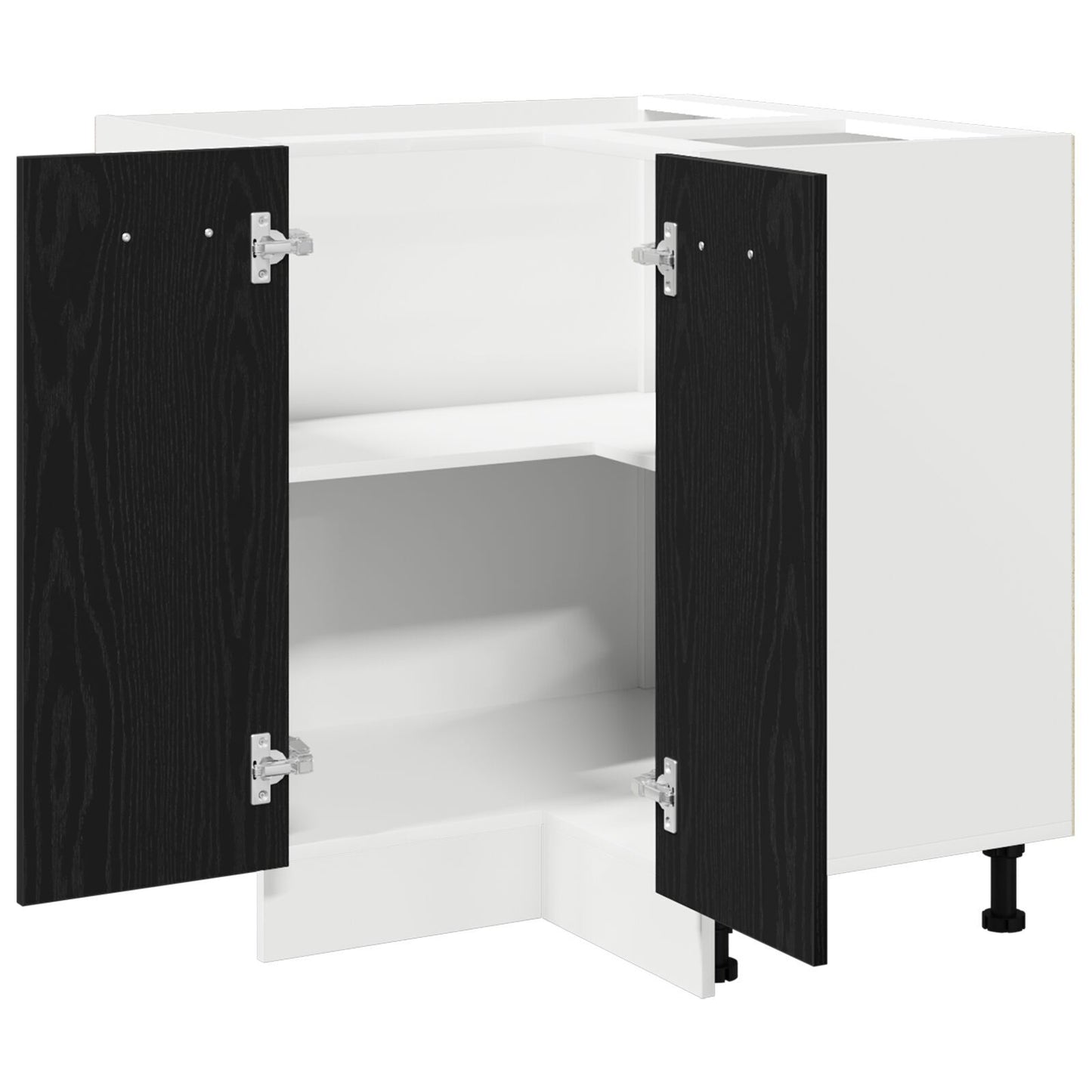 Corner Bottom Cabinet Riga Black oak 75.5 x 75.5 x 81.5 cm